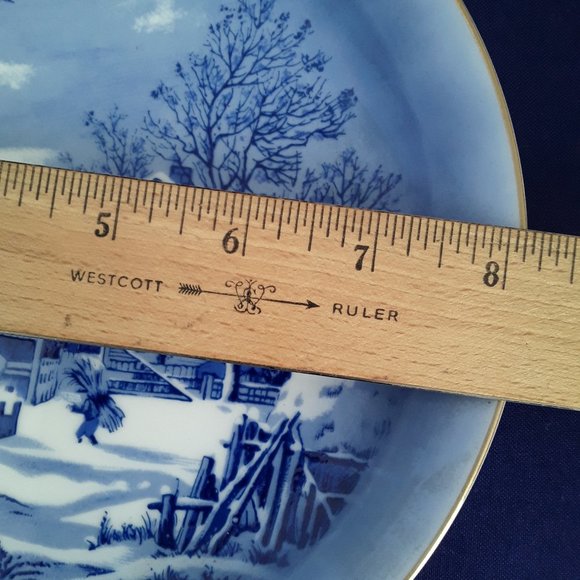 VTG THE FARMER'S HOME WINTER  Decor Plate - Picture 7 of 9